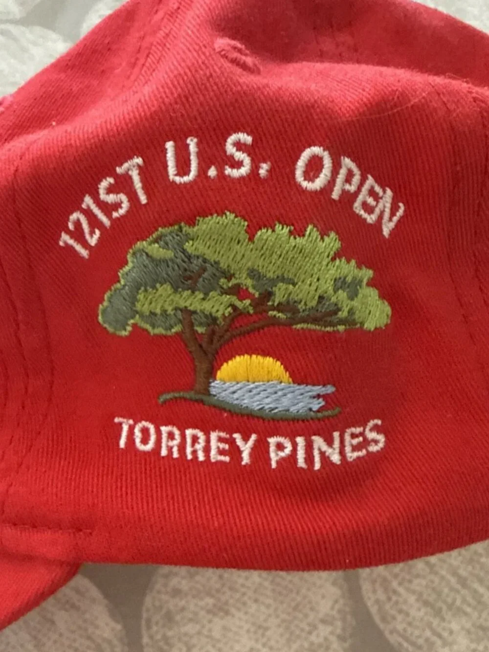 US Open 2021 Torrey Pines Golf Legendary Headwear Red Adjustable Hat Cap